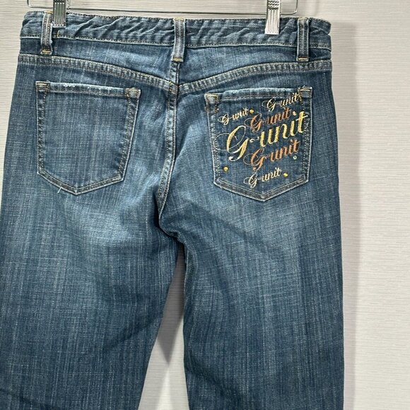 G Unit Jeans Womens 11 Bootcut Cotton Stretch Embellished Pocket - Picture 8 of 10